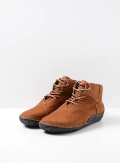 DAMES Wolky Hoge Veterschoenen|Herfst/Winter<Mokola - cognac nubuck
