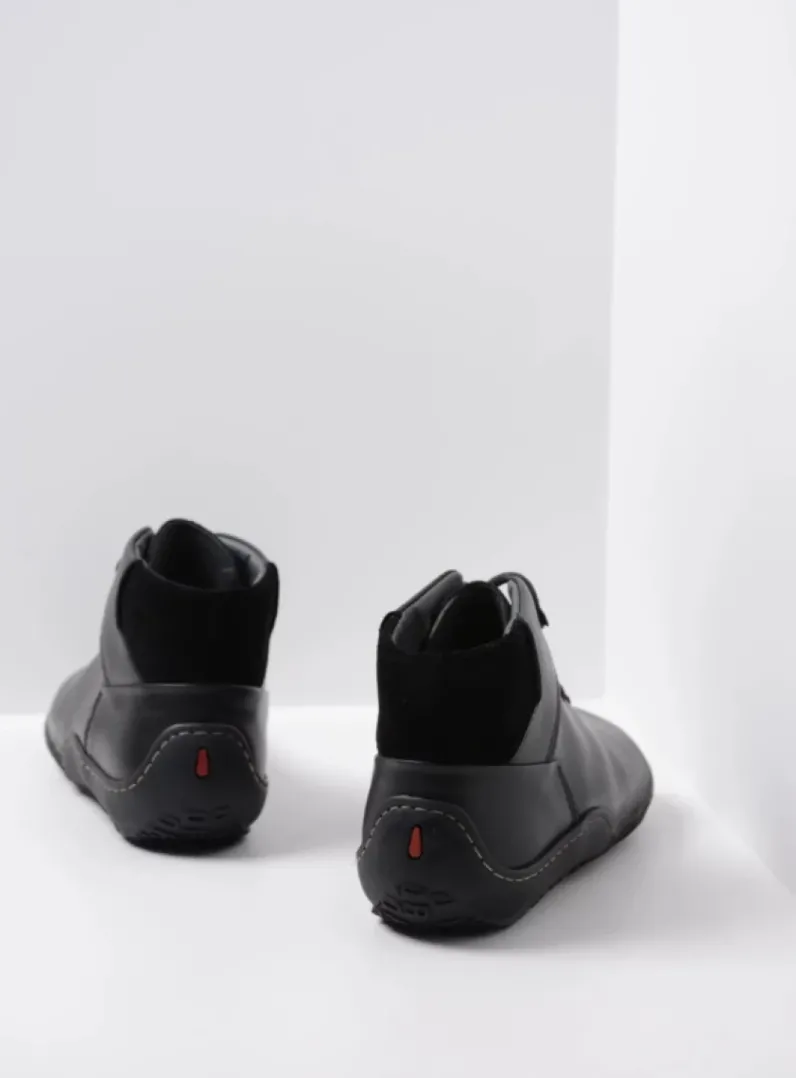 DAMES Wolky Hoge Veterschoenen|Herfst/Winter<Mokola - zwart leer