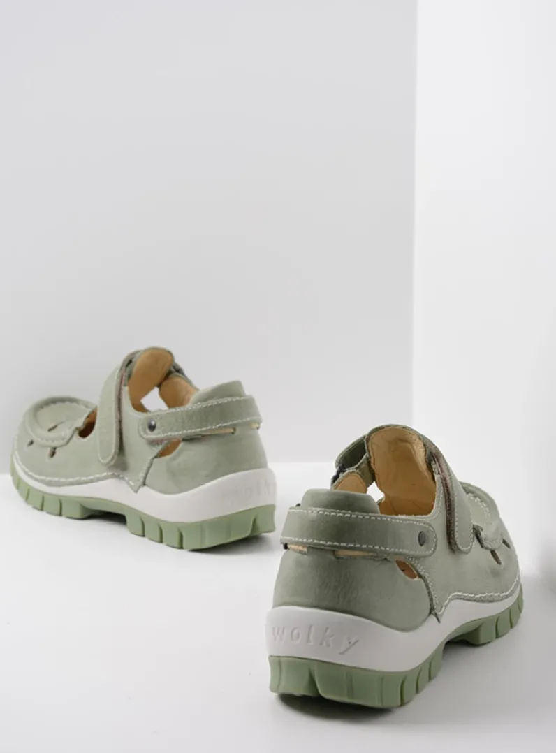 DAMES Wolky Bandschoenen<Move - lichtgroen leer