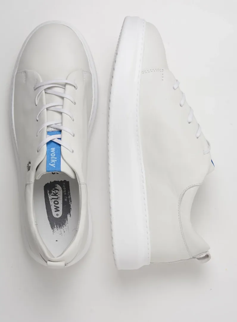 DAMES Wolky Lage Veterschoenen|Sneakers<Move it - wit leer