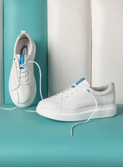 DAMES Wolky Lage Veterschoenen|Sneakers<Move it - wit leer