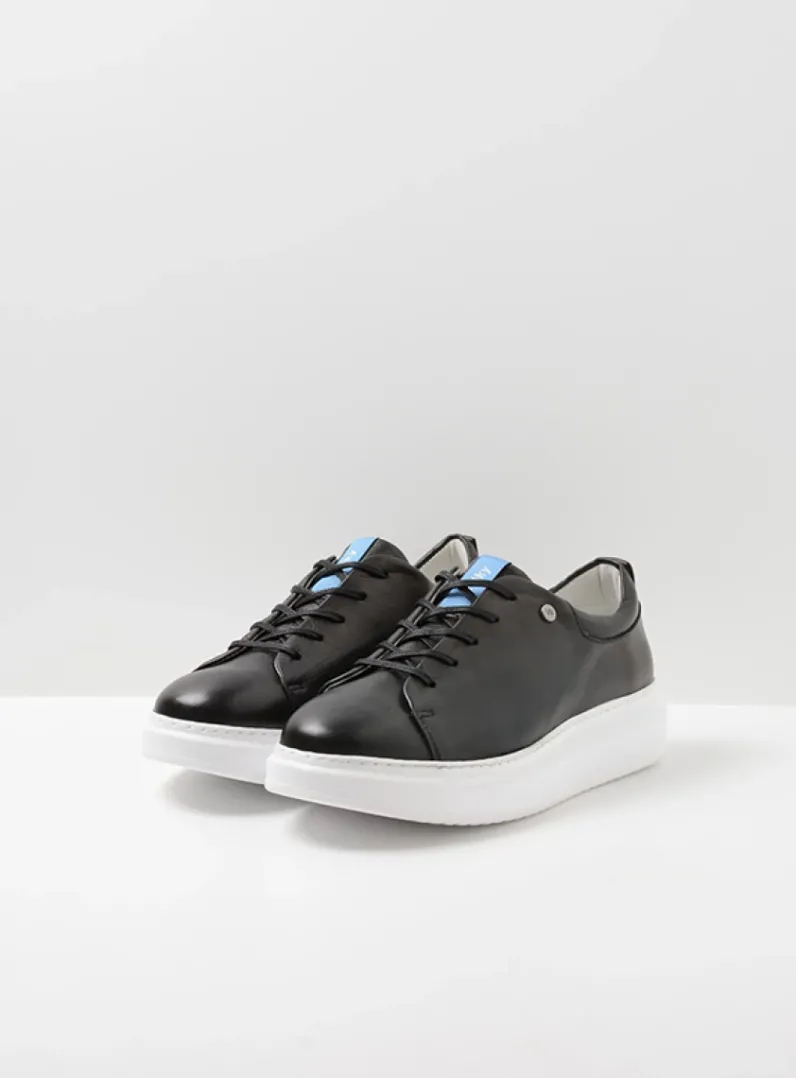 DAMES Wolky Lage Veterschoenen|Sneakers<Move it - zwart leer