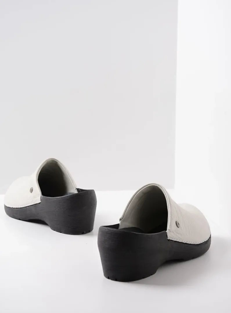 DAMES Wolky Klompen|Herfst/Winter<Multi Clog - creme wit leer