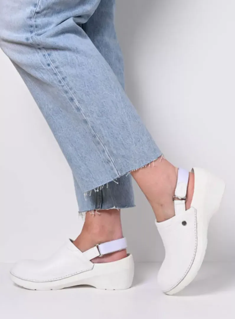 DAMES Wolky Klompen<Multi Strap Clog - wit leer