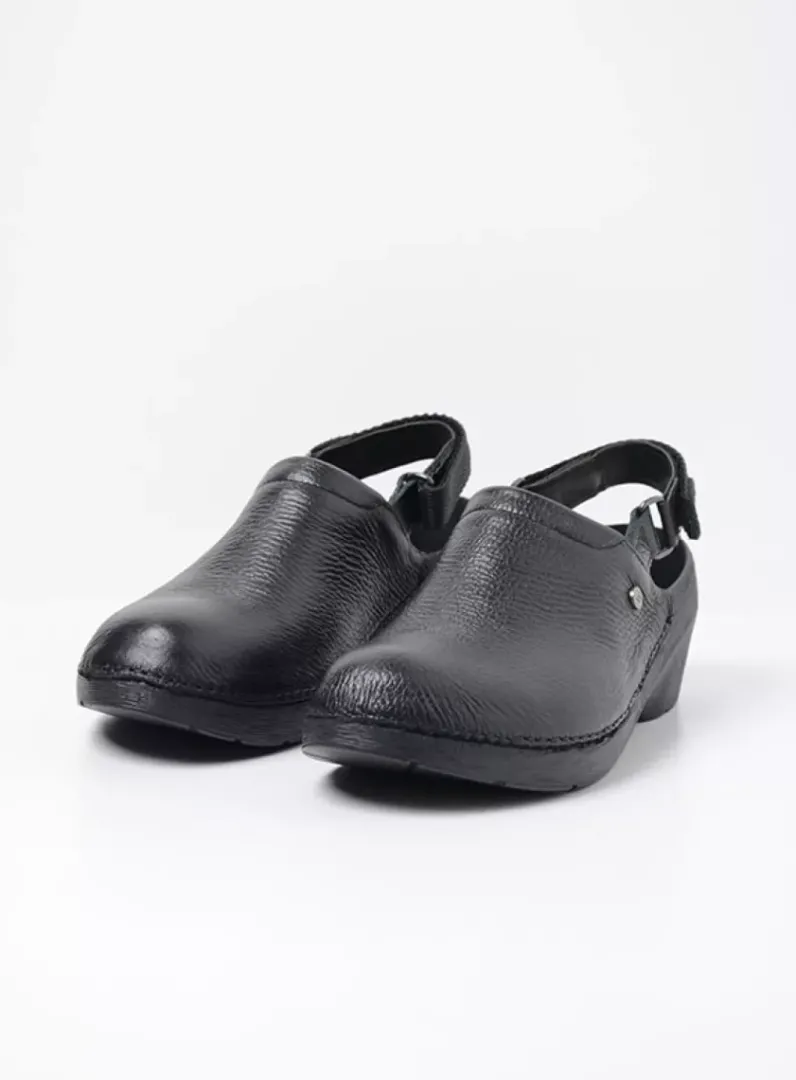 DAMES Wolky Klompen<Multi Strap Clog - zwart leer