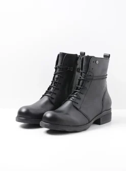 DAMES Wolky Herfst/Winter|Biker Boots<Murray HV - zwart leer