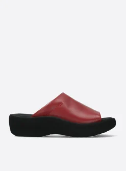 DAMES Wolky Slippers<Nassau - rood leer