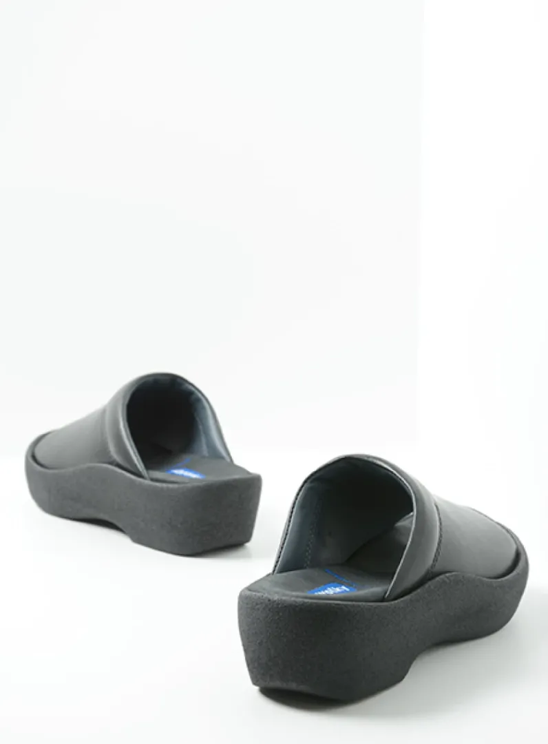 DAMES Wolky Slippers<Nassau - zwart leer