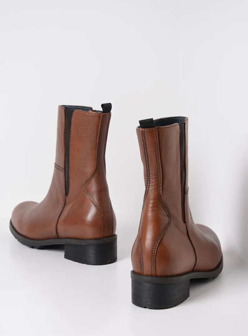 DAMES Wolky Halfhoge Laarzen|Herfst/Winter<Neola HV - 20430 cognac leer