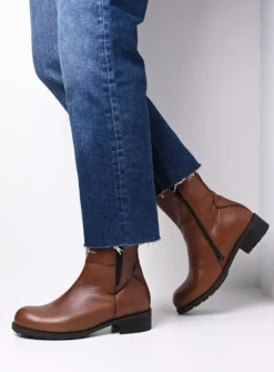 DAMES Wolky Halfhoge Laarzen|Herfst/Winter<Neola HV - 20430 cognac leer