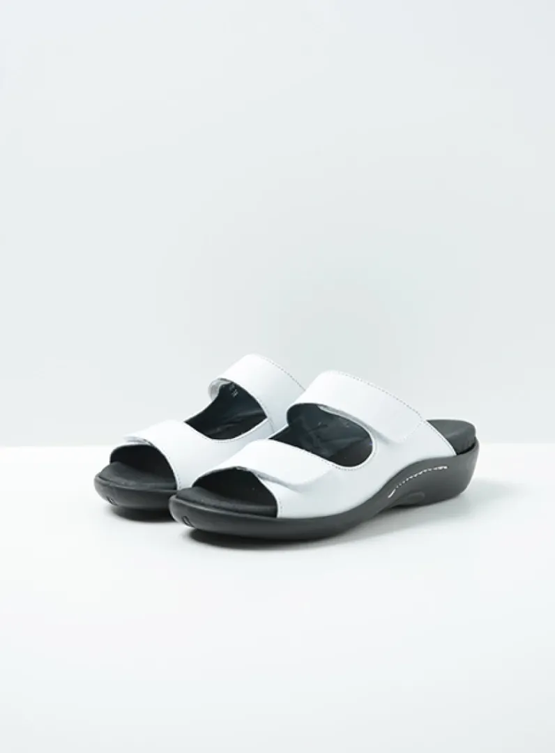 DAMES Wolky Slippers<Nepeta - wit leer