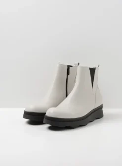 DAMES Wolky Herfst/Winter|Enkellaarsjes<Nigata - winterwit leer