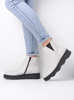 DAMES Wolky Herfst/Winter|Enkellaarsjes<Nigata - winterwit leer