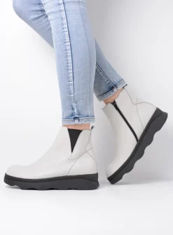 DAMES Wolky Herfst/Winter|Enkellaarsjes<Nigata - winterwit leer