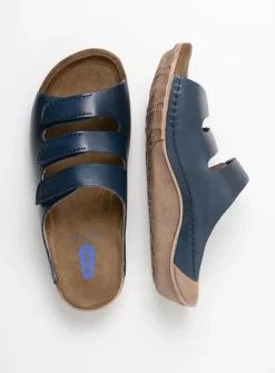 DAMES Wolky Slippers<Nomad - blauw leer