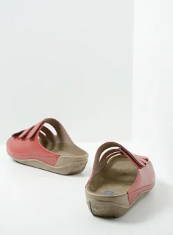 DAMES Wolky Slippers<Nomad - rood geolied leer