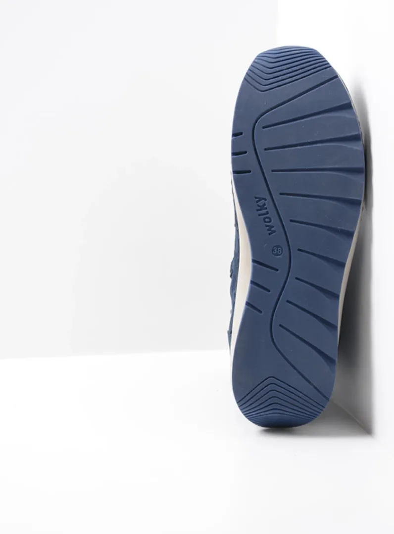 DAMES Wolky Hoge Veterschoenen|Veterlaarzen<Ocean - denim nubuck