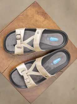 DAMES Wolky Slippers<O'Connor - goud leer