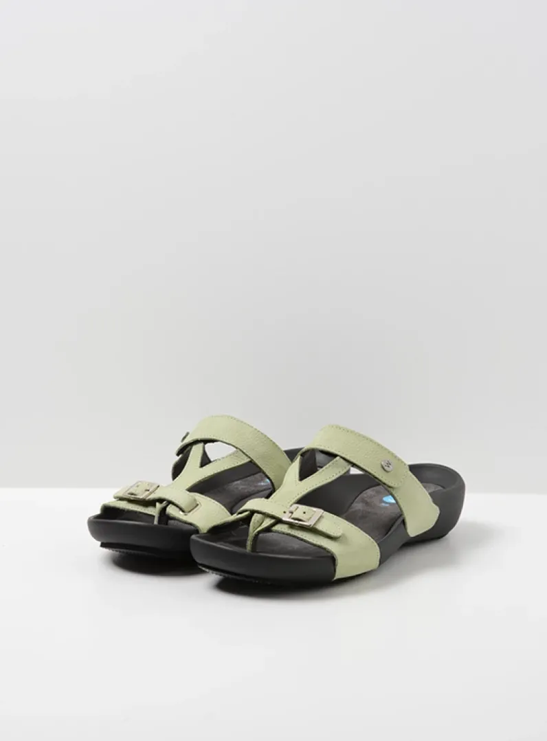 DAMES Wolky Slippers<O'Connor - lichtgroen nubuck