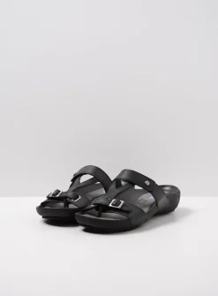 DAMES Wolky Slippers<O'Connor - zwart leer