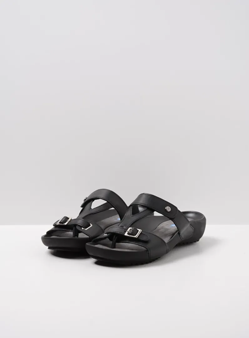 DAMES Wolky Slippers<O'Connor - zwart leer