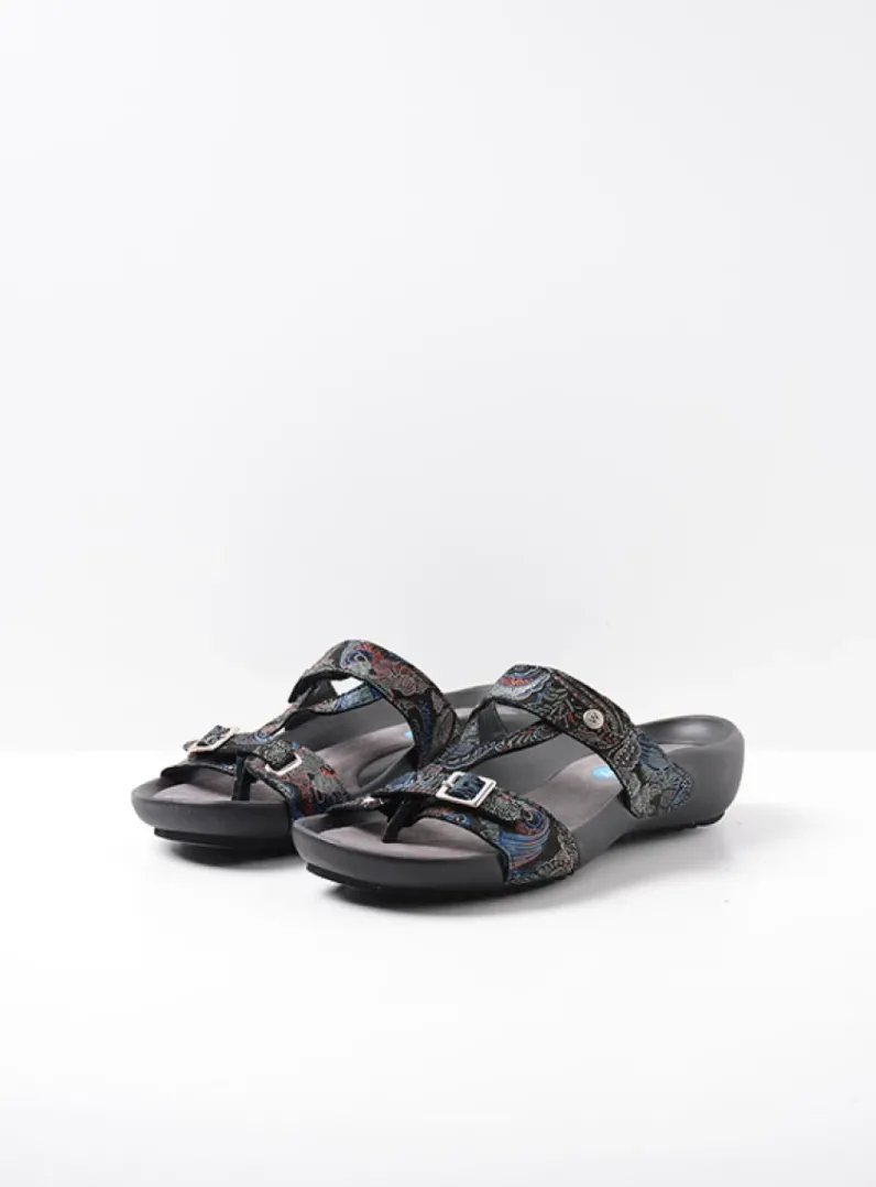 DAMES Wolky Slippers<O'Connor - zwart/blauw suede