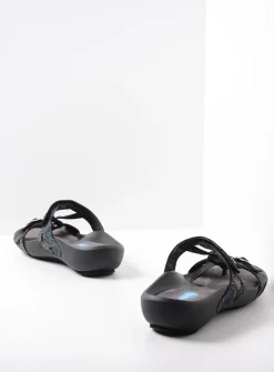 DAMES Wolky Slippers<O'Connor - zwart/blauw suede