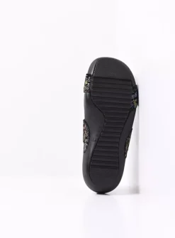 DAMES Wolky Slippers<O'Connor - zwart/multi flower nubuck