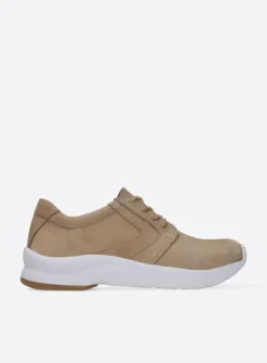 DAMES Wolky Lage Veterschoenen|Wandelschoenen<Omaha HV - beige nubuck