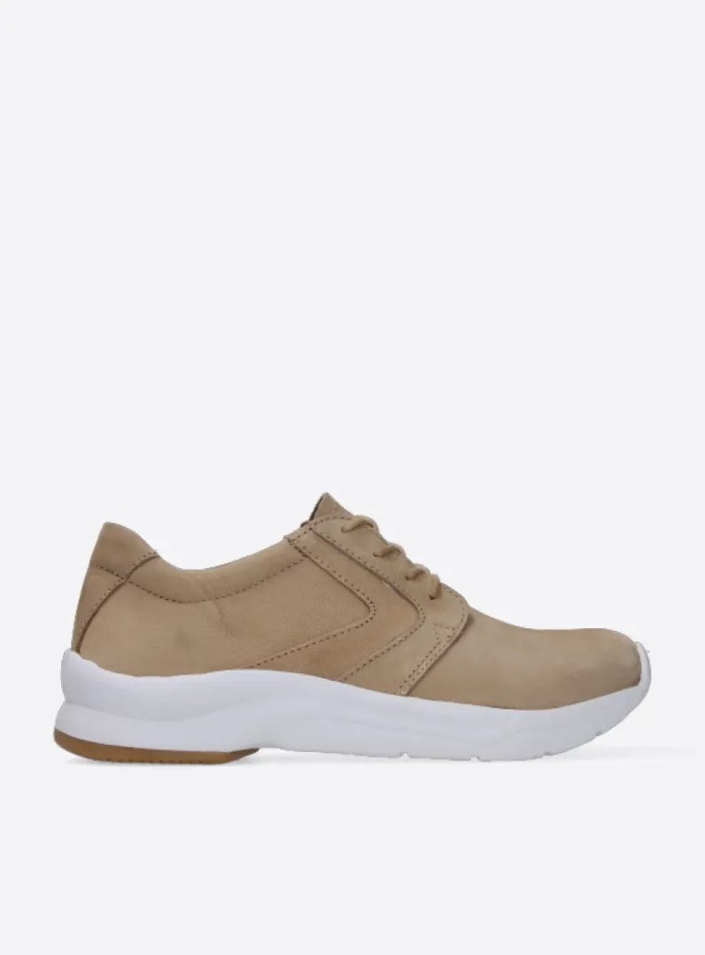 DAMES Wolky Lage Veterschoenen|Wandelschoenen<Omaha HV - beige nubuck