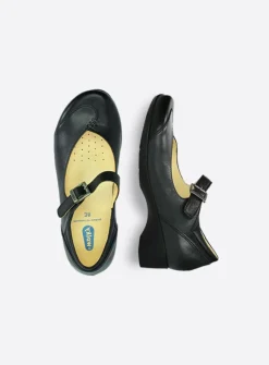 DAMES Wolky Bandschoenen<Opal - zwart leer