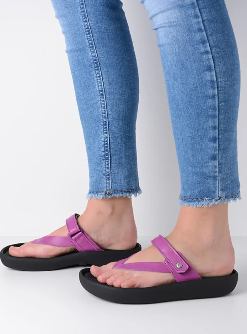 DAMES Wolky Slippers<Peace - fuchsia leer