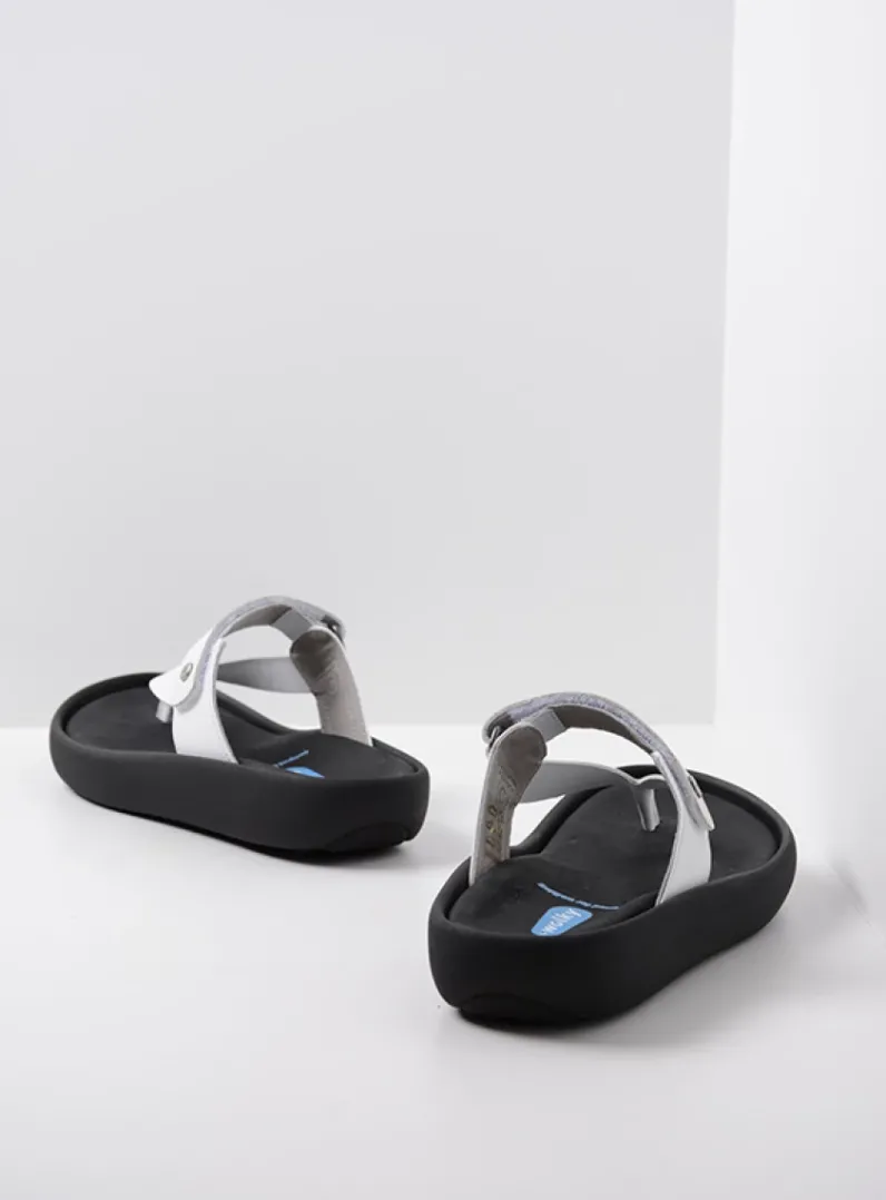 DAMES Wolky Slippers<Peace - wit leer