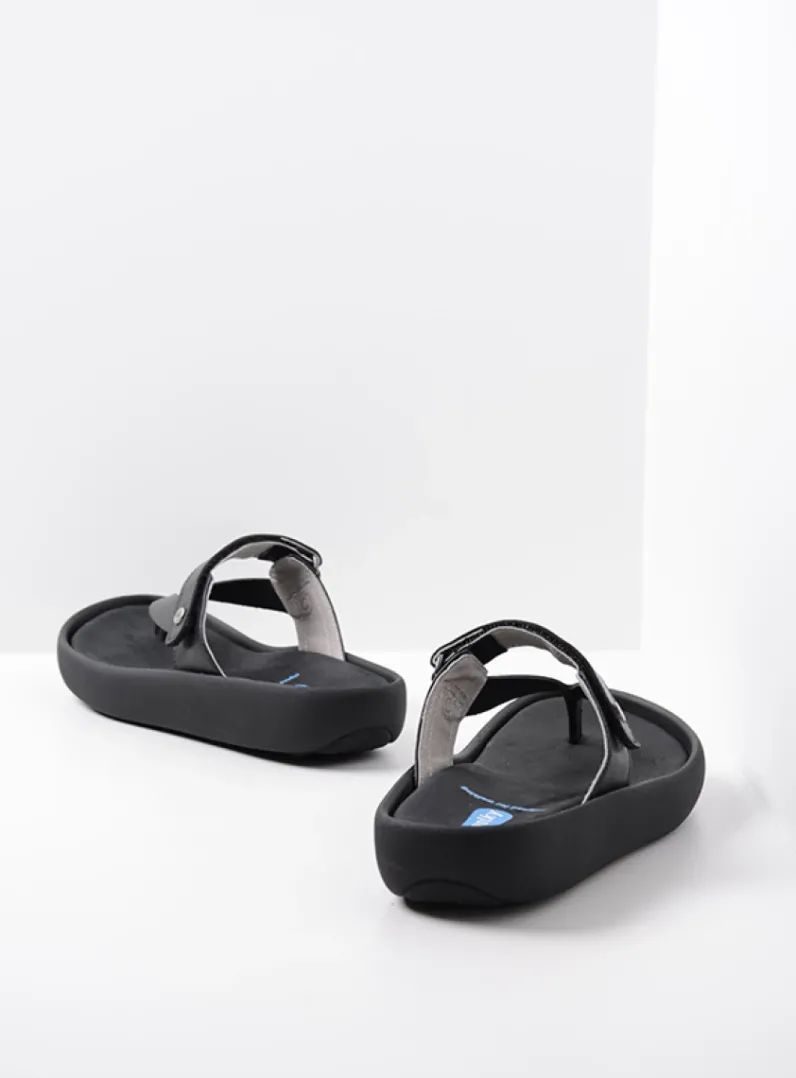 DAMES Wolky Slippers<Peace - zwart leer