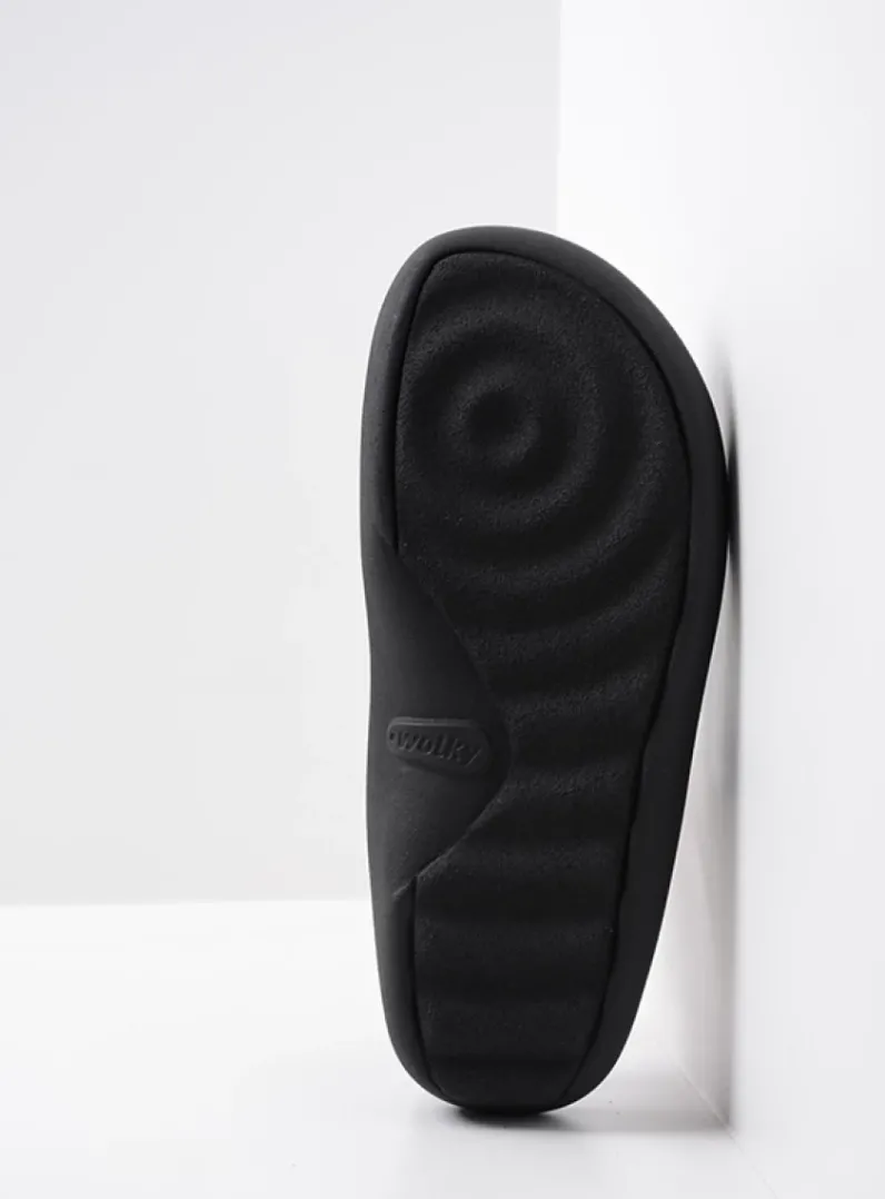 DAMES Wolky Slippers<Peace - zwart leer