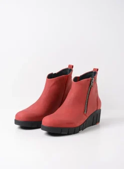 DAMES Wolky Herfst/Winter|Enkellaarsjes<Phoenix HV - donkerrood nubuck