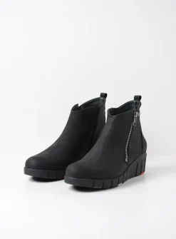 DAMES Wolky Herfst/Winter|Enkellaarsjes<Phoenix HV - zwart nubuck