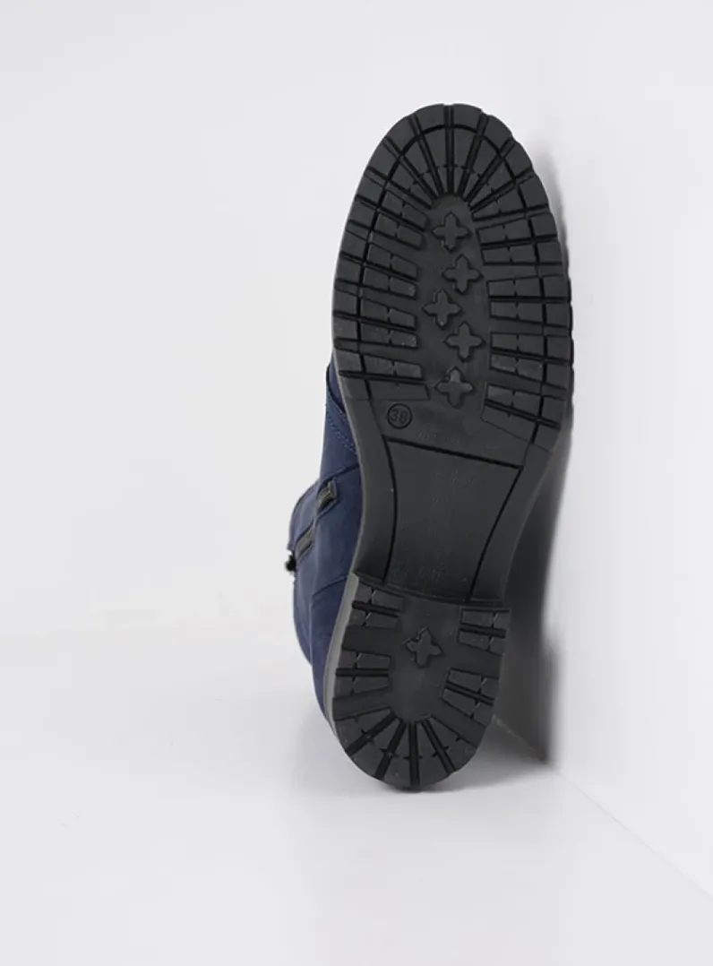 DAMES Wolky Veterlaarzen|Halfhoge Laarzen<Quinta F2F - blauw nubuck