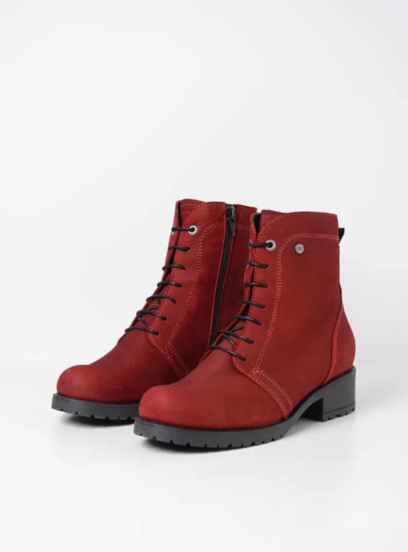 DAMES Wolky Veterlaarzen|Herfst/Winter<Quinta F2F - bordeauxrood nubuck