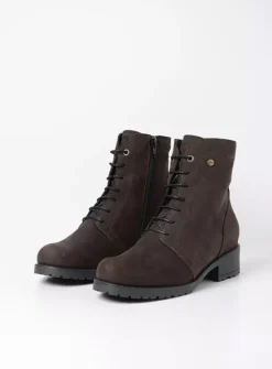 DAMES Wolky Veterlaarzen|Halfhoge Laarzen<Quinta F2F - bruin nubuck