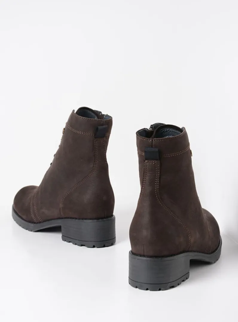 DAMES Wolky Veterlaarzen|Halfhoge Laarzen<Quinta F2F - bruin nubuck