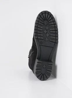 DAMES Wolky Veterlaarzen|Halfhoge Laarzen<Quinta F2F - zwart nubuck