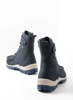 DAMES Wolky Hoge Veterschoenen|Veterlaarzen<Reach - blauw nubuck