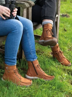 DAMES Wolky Hoge Veterschoenen|Veterlaarzen<Reach - cognac nubuck