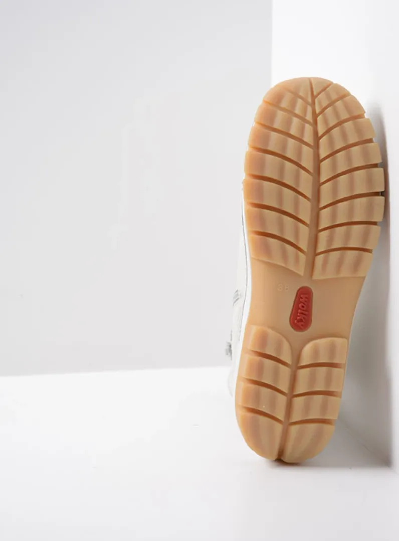 DAMES Wolky Hoge Veterschoenen|Veterlaarzen<Reach - creme wit leer