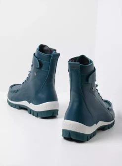 DAMES Wolky Hoge Veterschoenen|Veterlaarzen<Reach - petrol leer