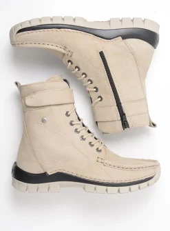 DAMES Wolky Hoge Veterschoenen|Veterlaarzen<Reach - safari nubuck
