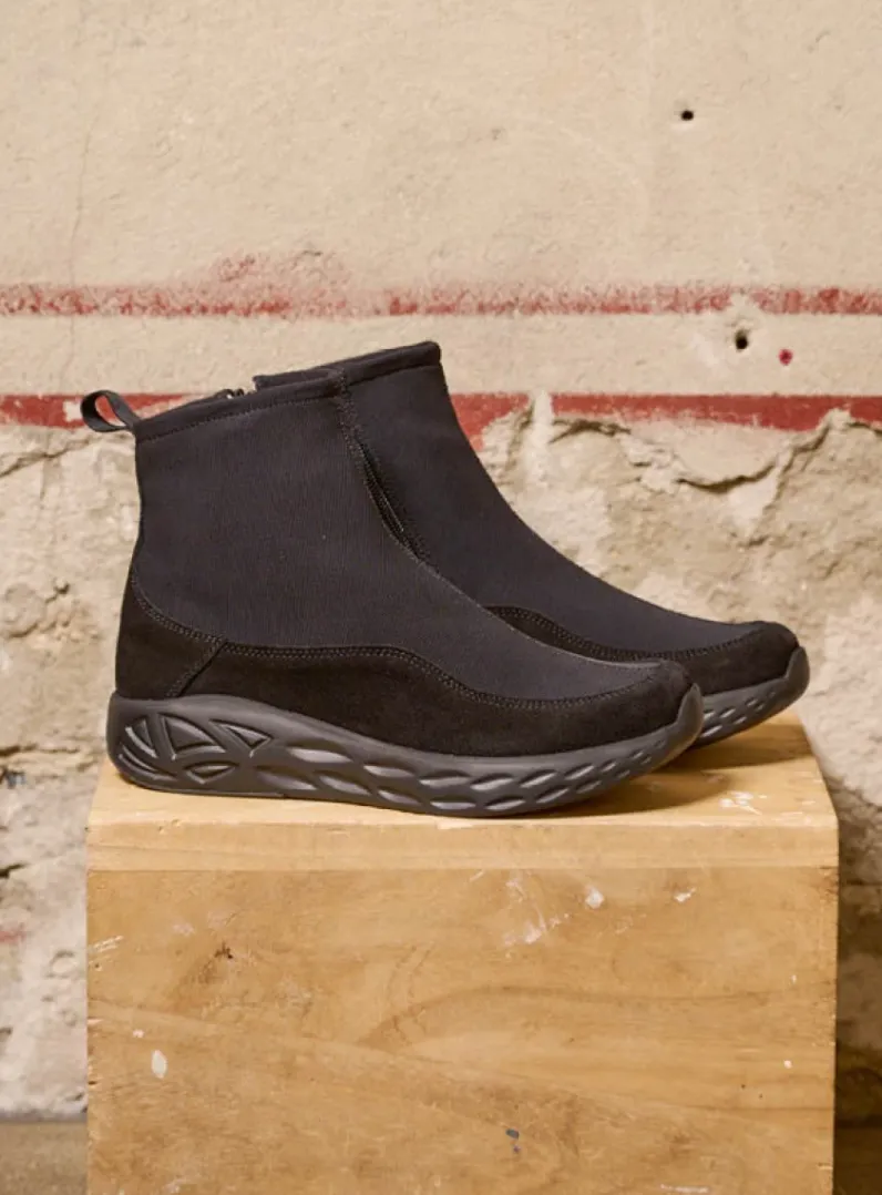 DAMES Wolky Wandelschoenen|Sneakers<Rebound S2F - zwart stretch suede