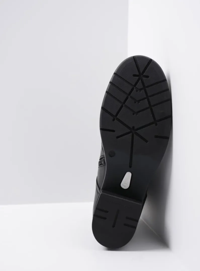 DAMES Wolky Veterlaarzen|Biker Boots<Red Deer CW - zwart leer