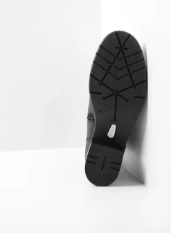 DAMES Wolky Veterlaarzen|Halfhoge Laarzen<Rimbley - zwart leer